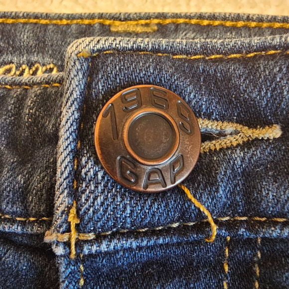GAP 1969 Premium Skinny Jeans Women’s Size 14/32S Dark Wash Stretch Denim - Picture 7 of 10